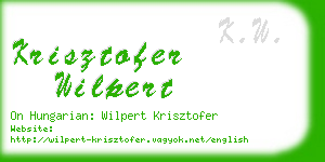 krisztofer wilpert business card